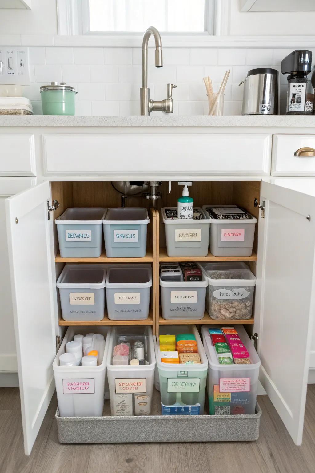 Labels ensure that each item is returned to its designated location.