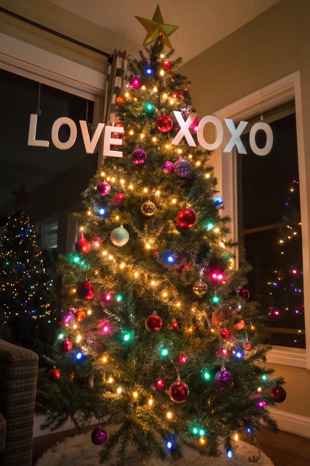 Express your affection using romantic words on your tree.