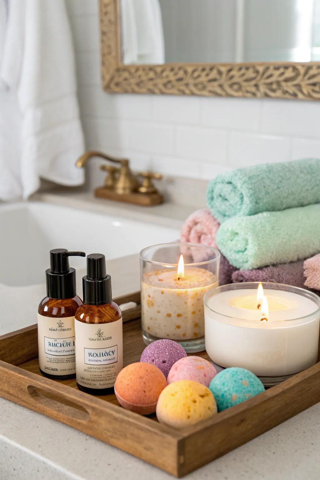 A carefully arranged self-care package for peak relaxation