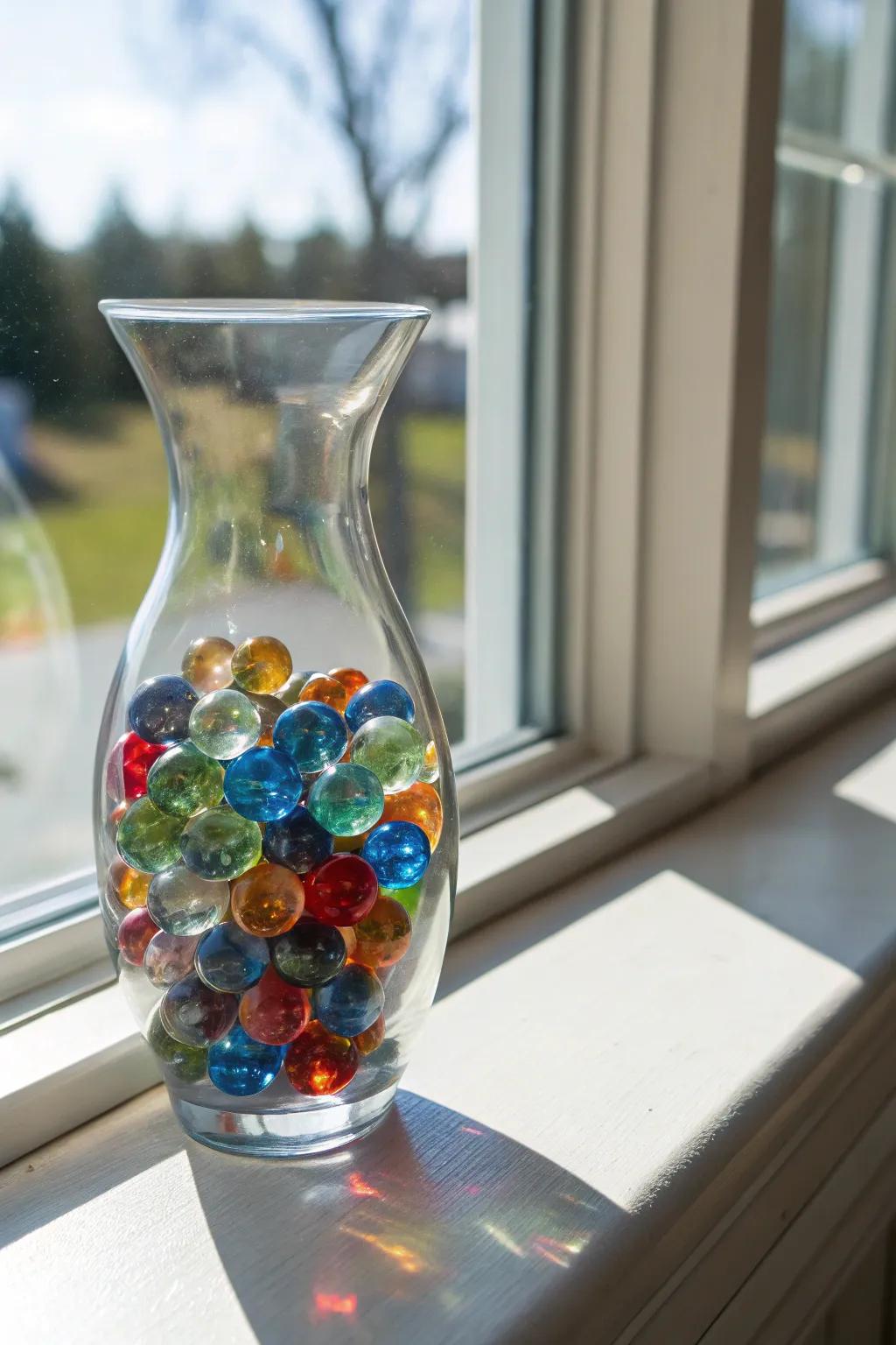 Incorporate energy to your decoration with bright glass stones.