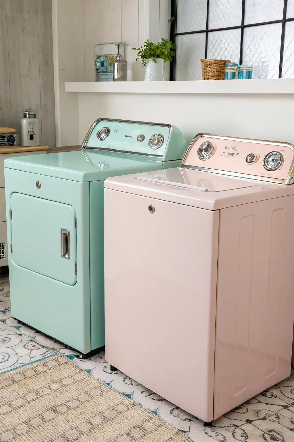 Retro-themed appliances blending vintage beauty with modern ease.