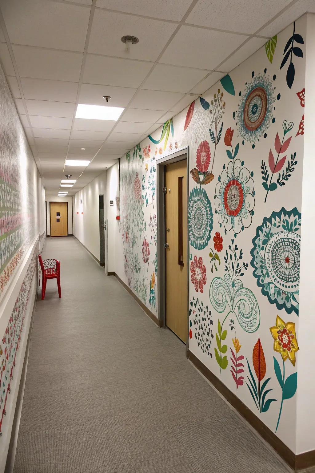Self-adhesive ornaments deliver a quick and adaptable transformation.