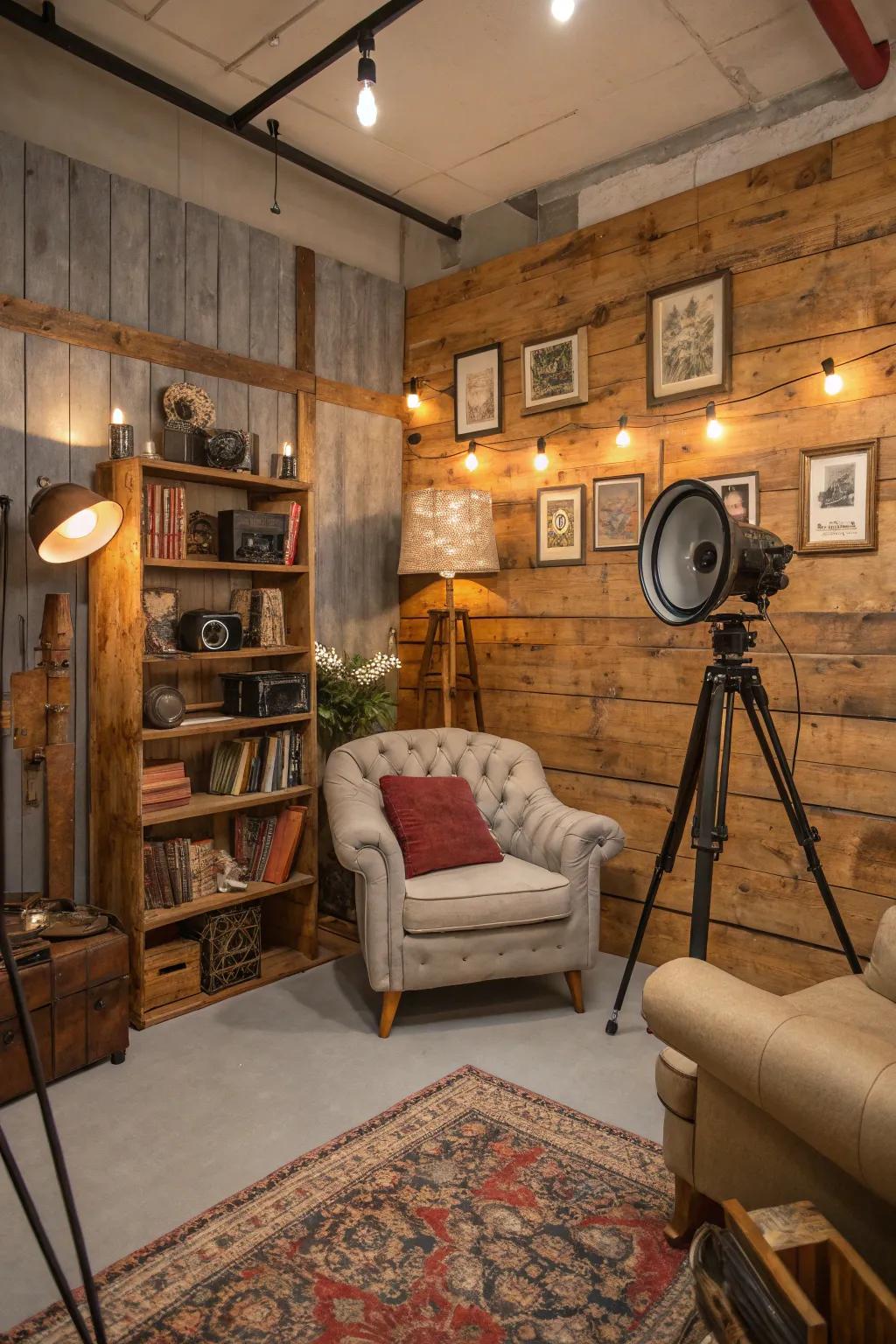 Eco-minded flair through upcycled timber.