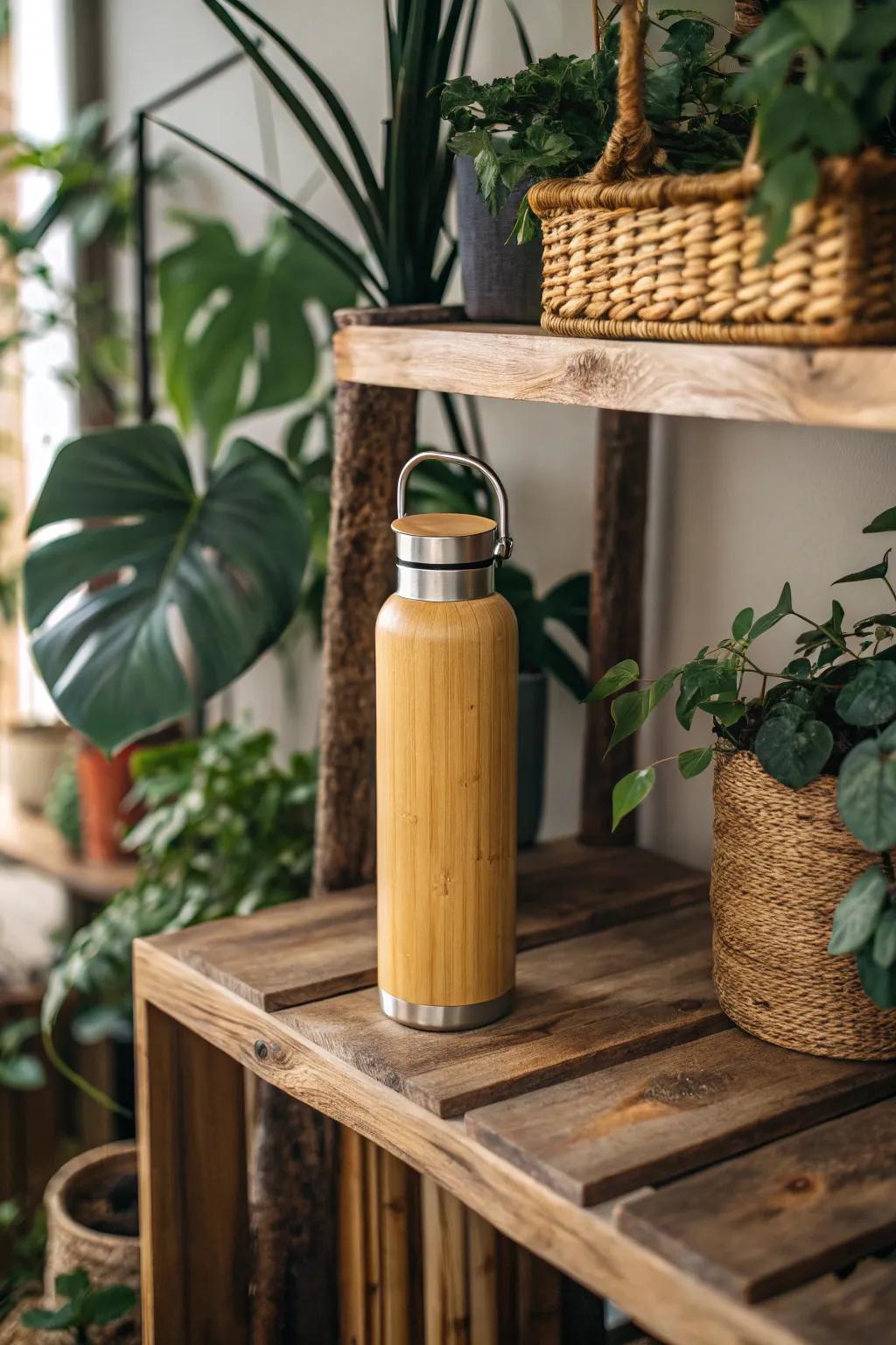 Eco-friendly reusable bottles that add a hint of the natural world to your home.