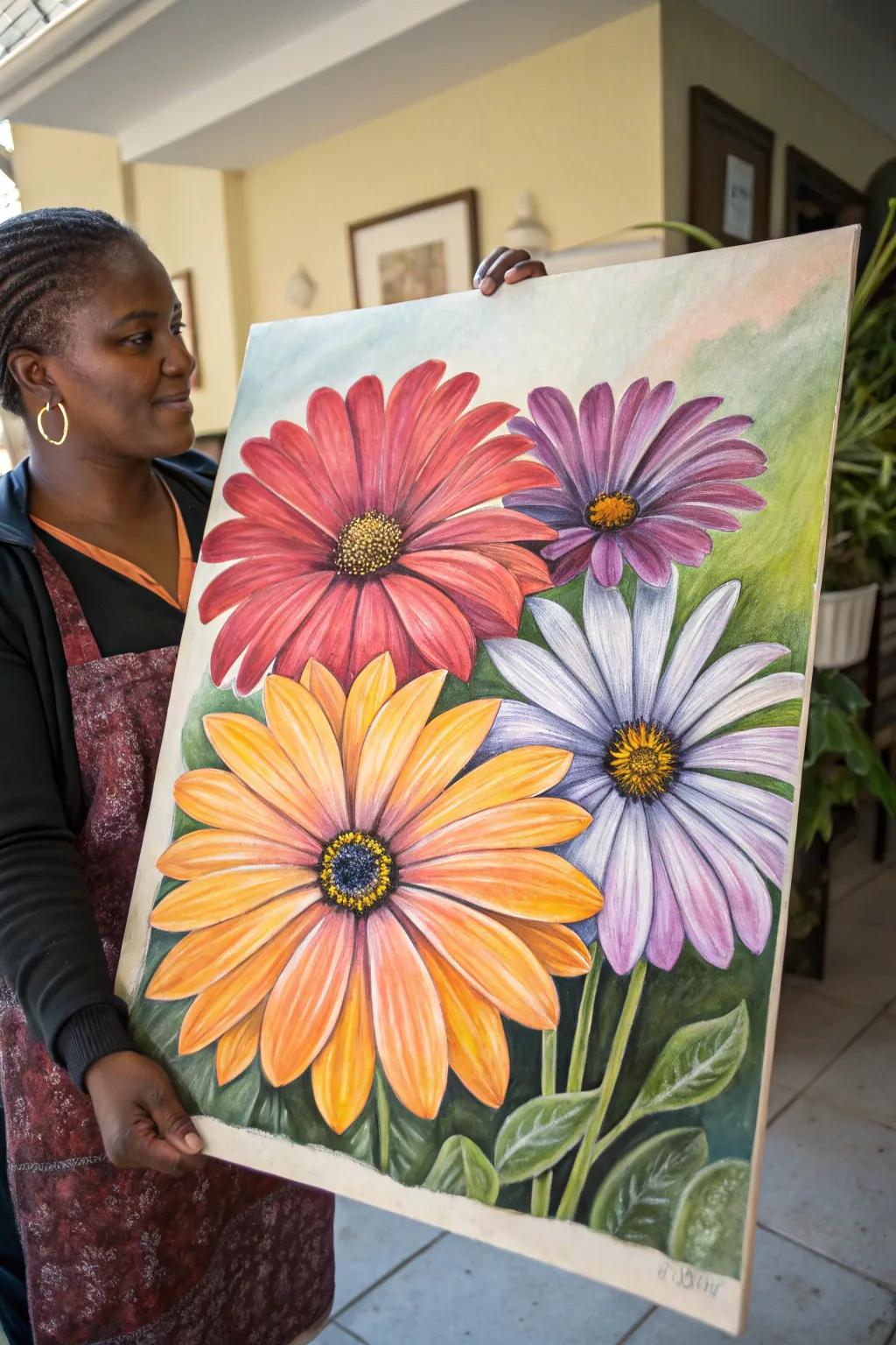 Striking African daisies commanding focus and admiration.