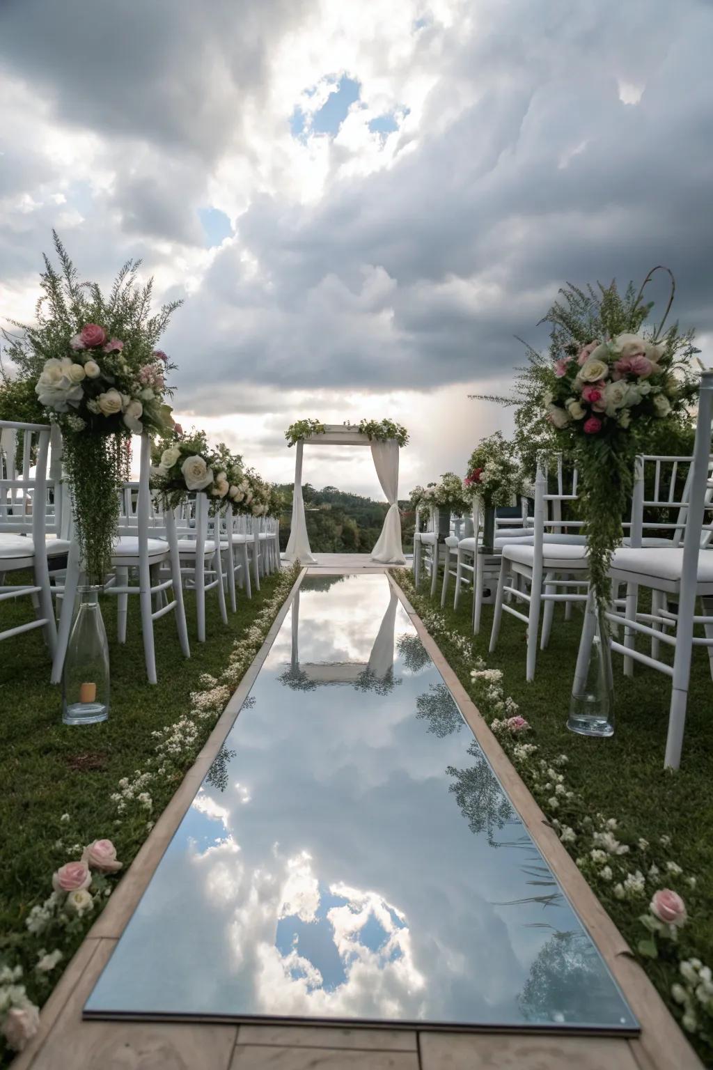 A stylish reflective runner that captures beauty at all angles.