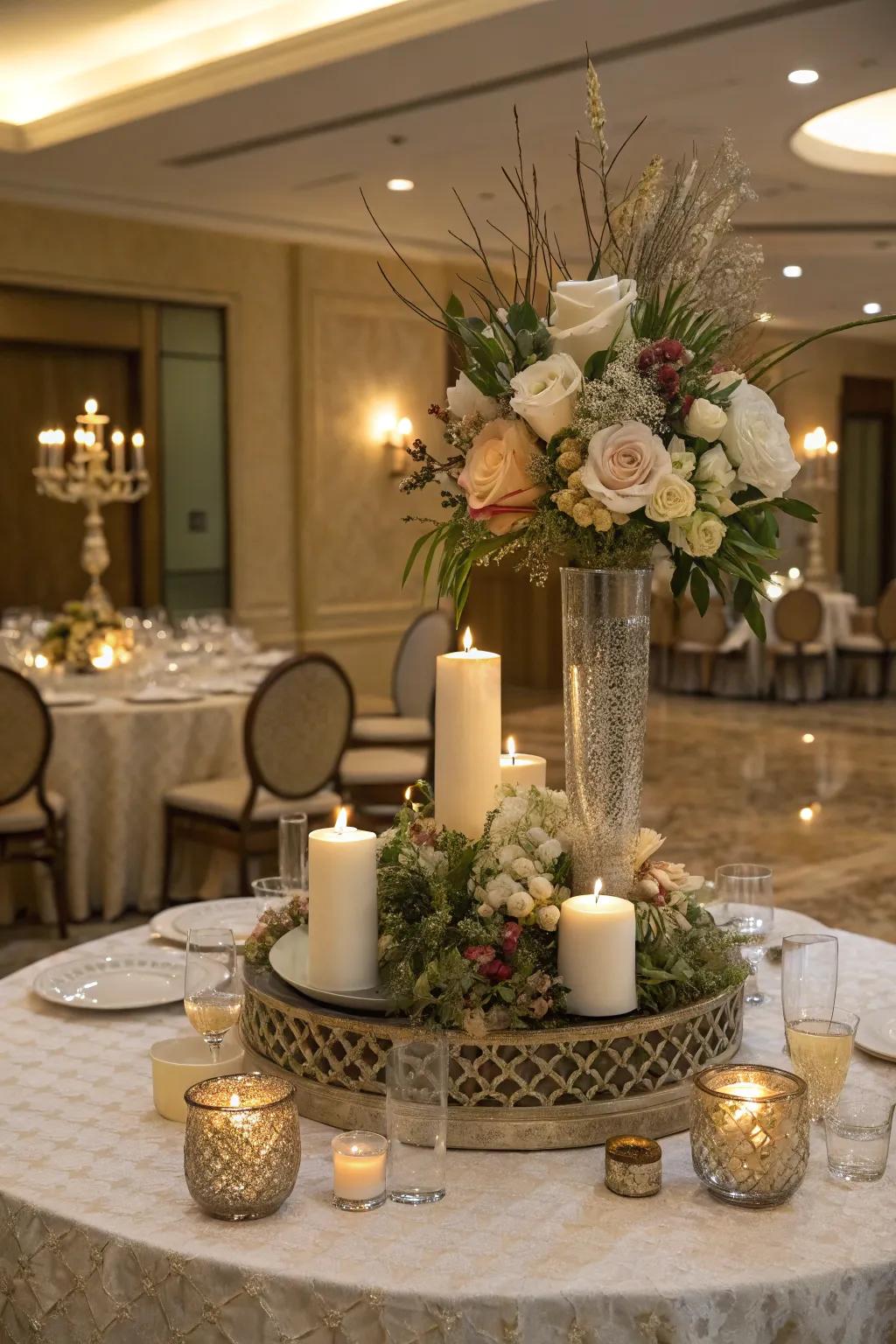 A layered table setting adds richness and visual appeal.