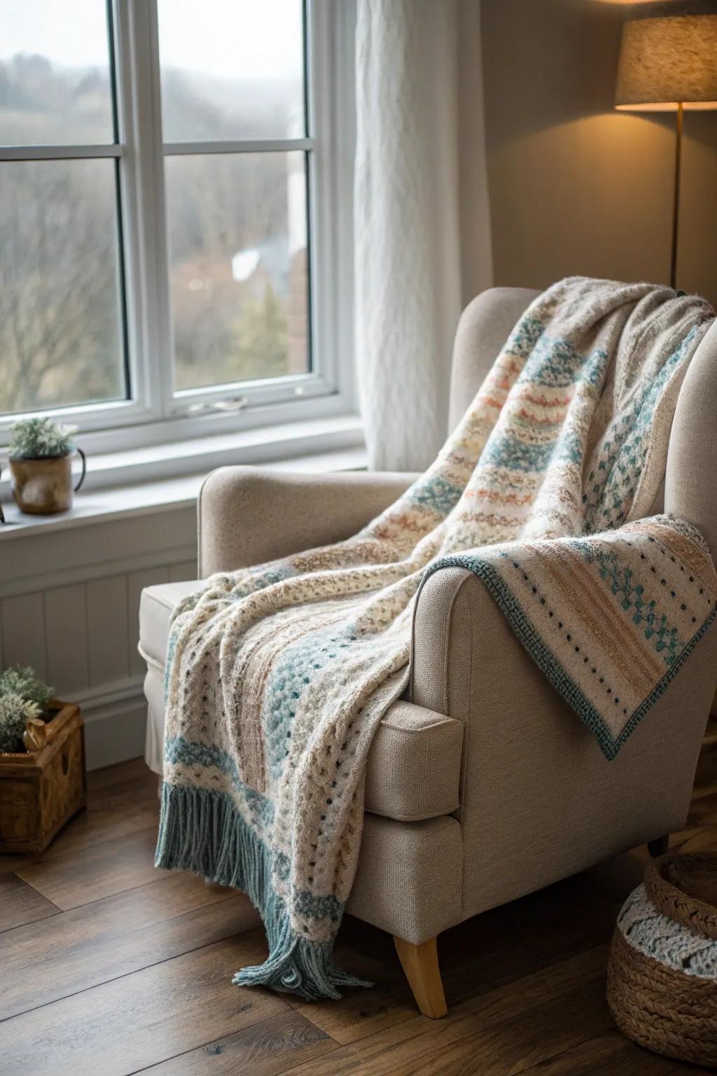 A comforting throw for warmth and ease.