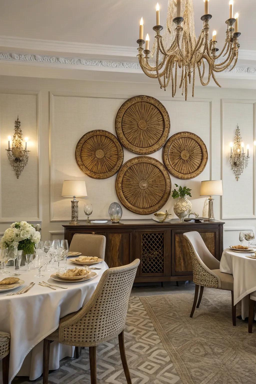 Symmetrical woven arrangements let you find balance.