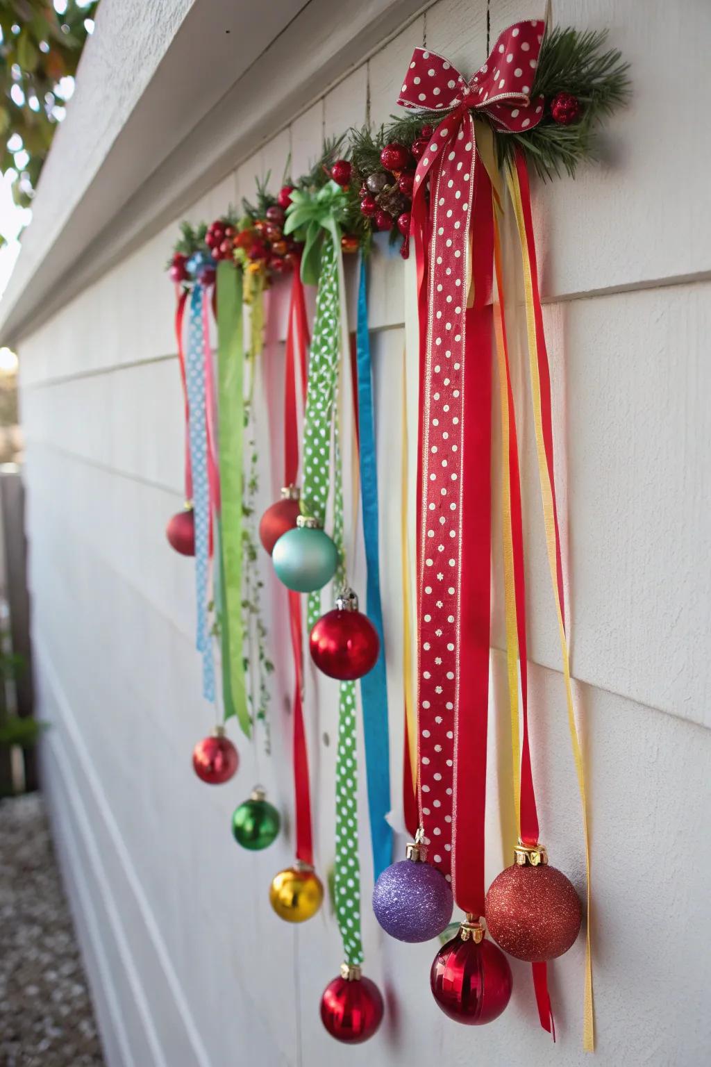 Ornaments add a festive sparkle to any swag.