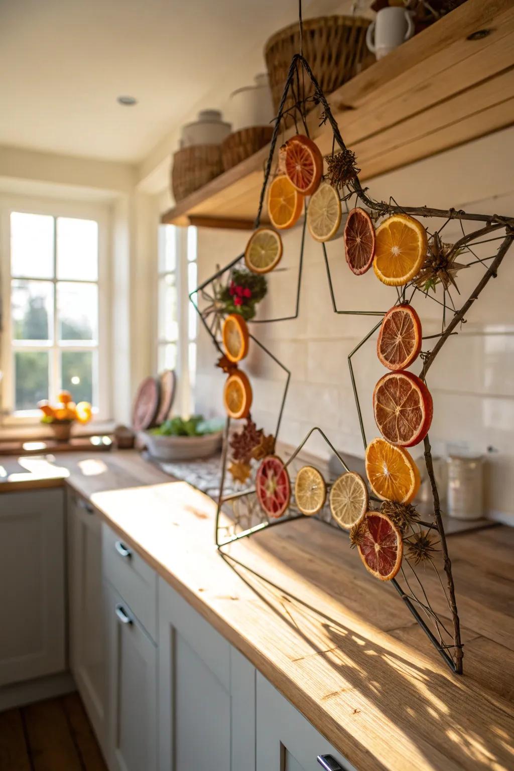 A summertime citrus star garland infuses zest into your ornamentation.
