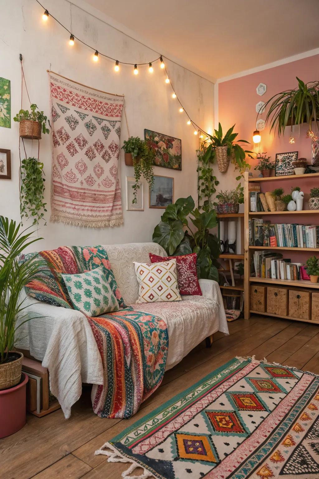 A free-spirited vibe is full of color and life.