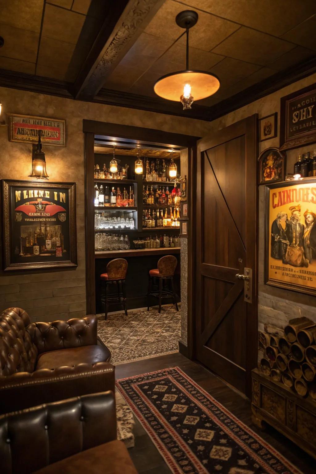 A secret bar-inspired bar that whisks you away to the roaring twenties.