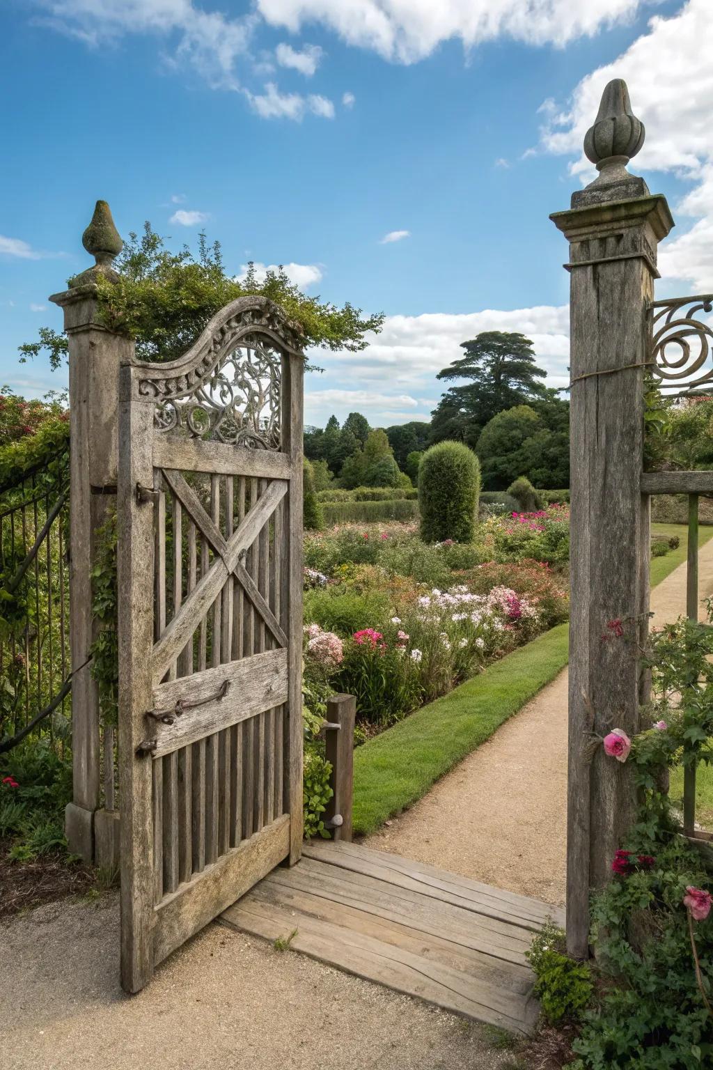 Decorative entrances enhance the approach to your outdoor haven.