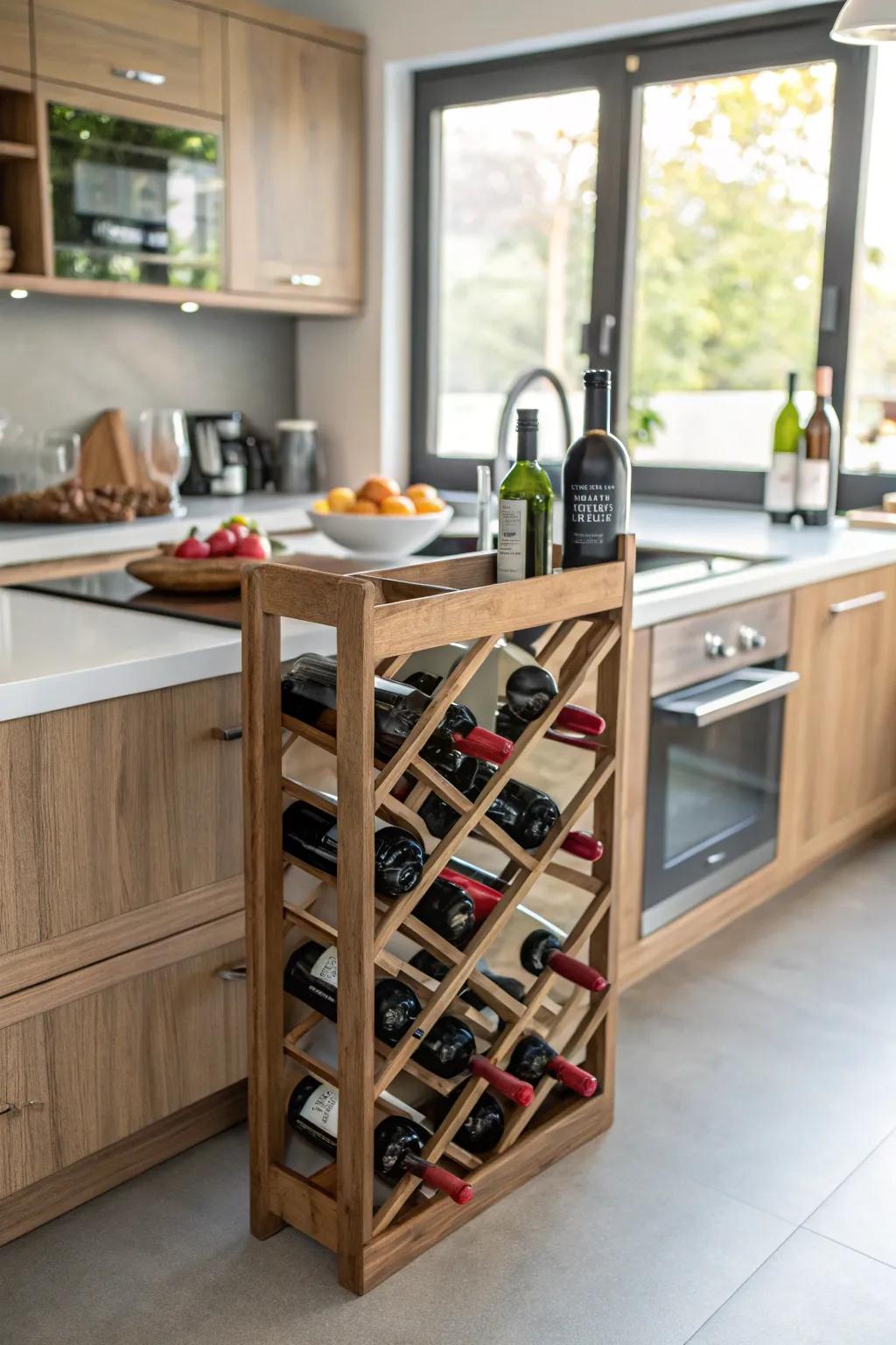 A timber wine storage that blends beauty with practical design.