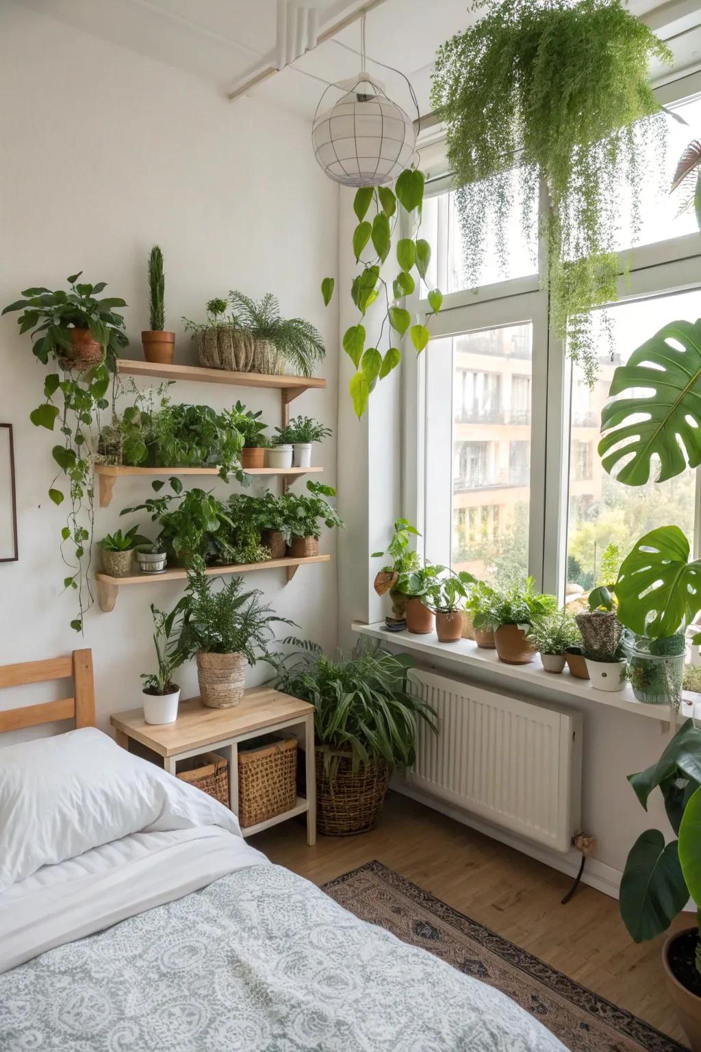 Indoor plants add a refreshing, natural element to any room.
