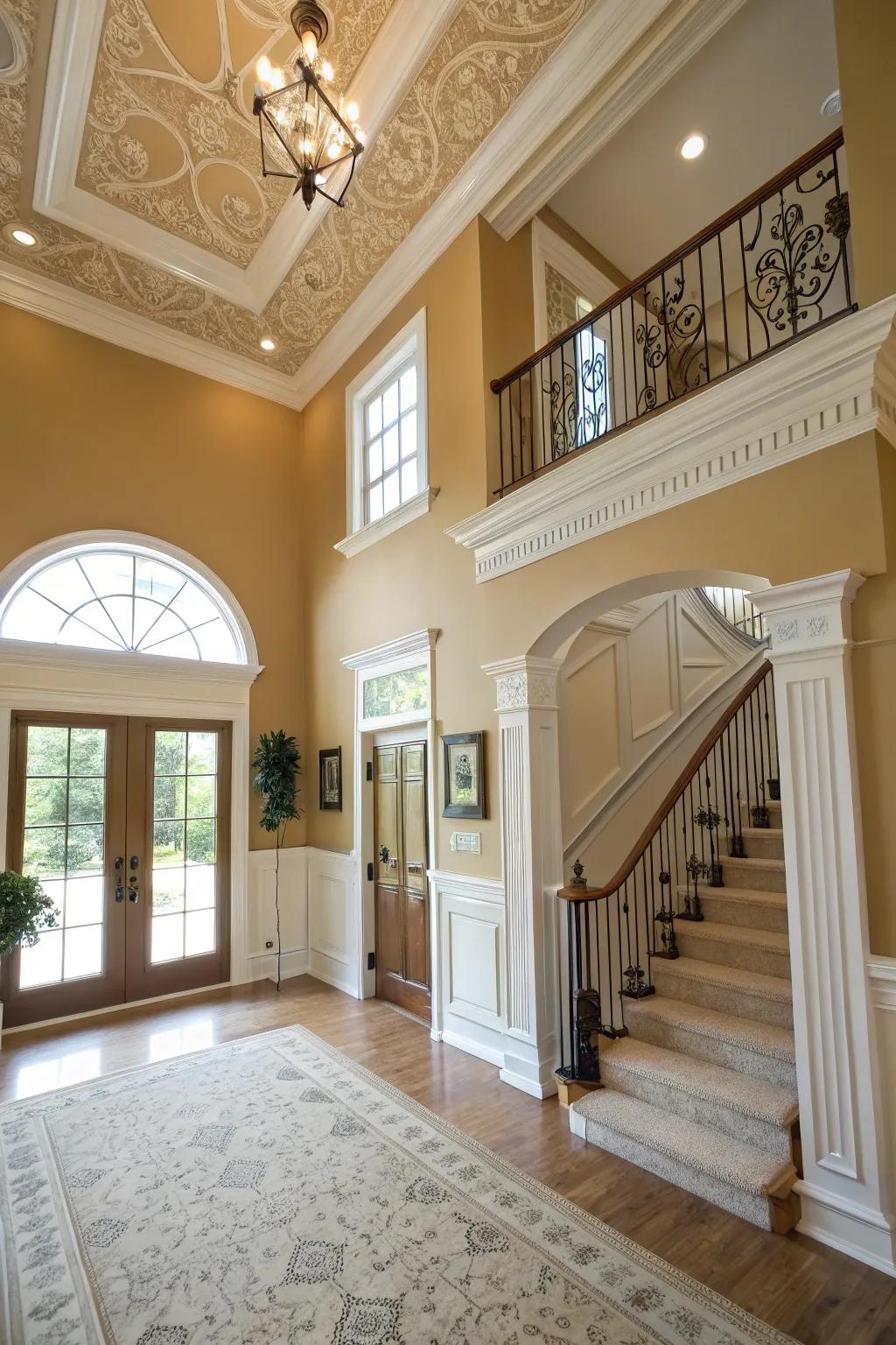 Warm, neutral colors offer a classic and inviting sense.