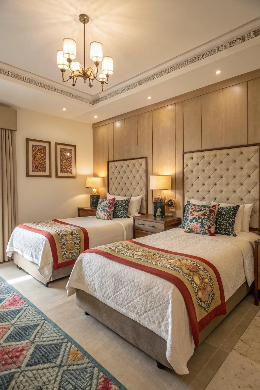 Color harmony to promote a tranquil atmosphere.