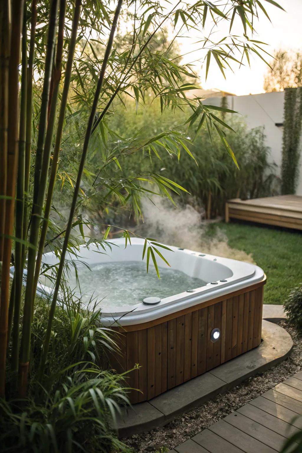 Soaring flora like bamboo provide seclusion and an impression of outlandish elegance.