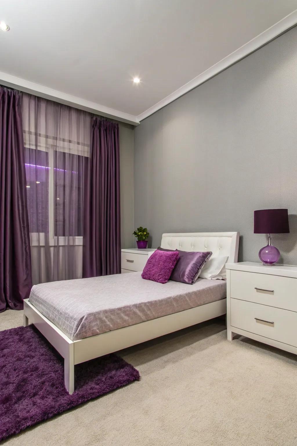 Contemporary meets amethyst elegance.