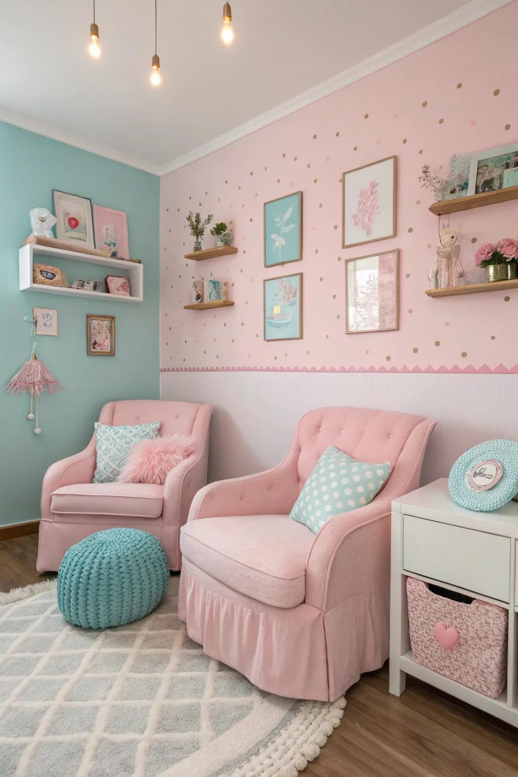 Subdued tints fashion a serene and expansive ambiance.