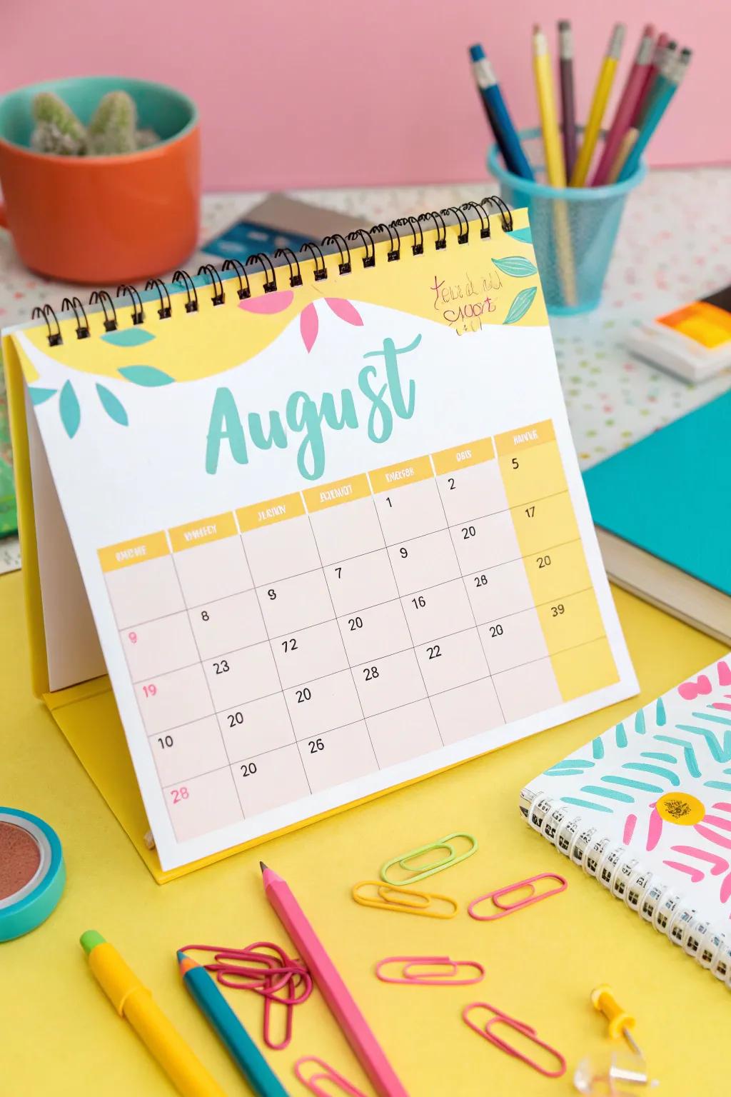 Add a burst of summer with a bright and cheerful color scheme.