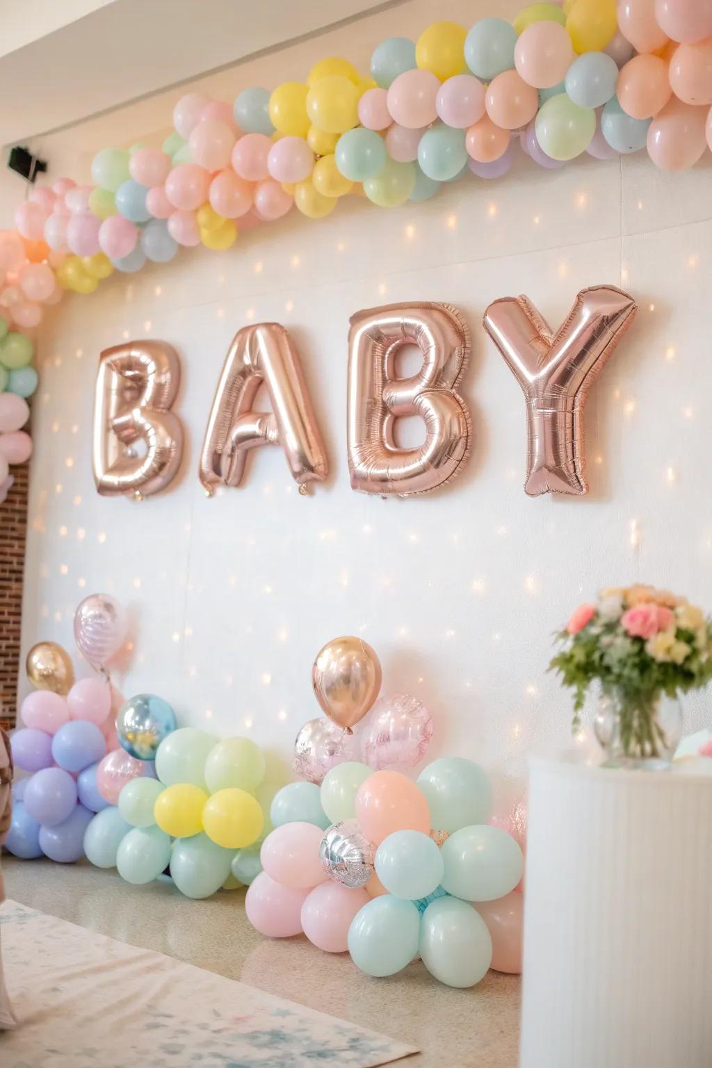 Custom balloon backdrops create lasting memories.