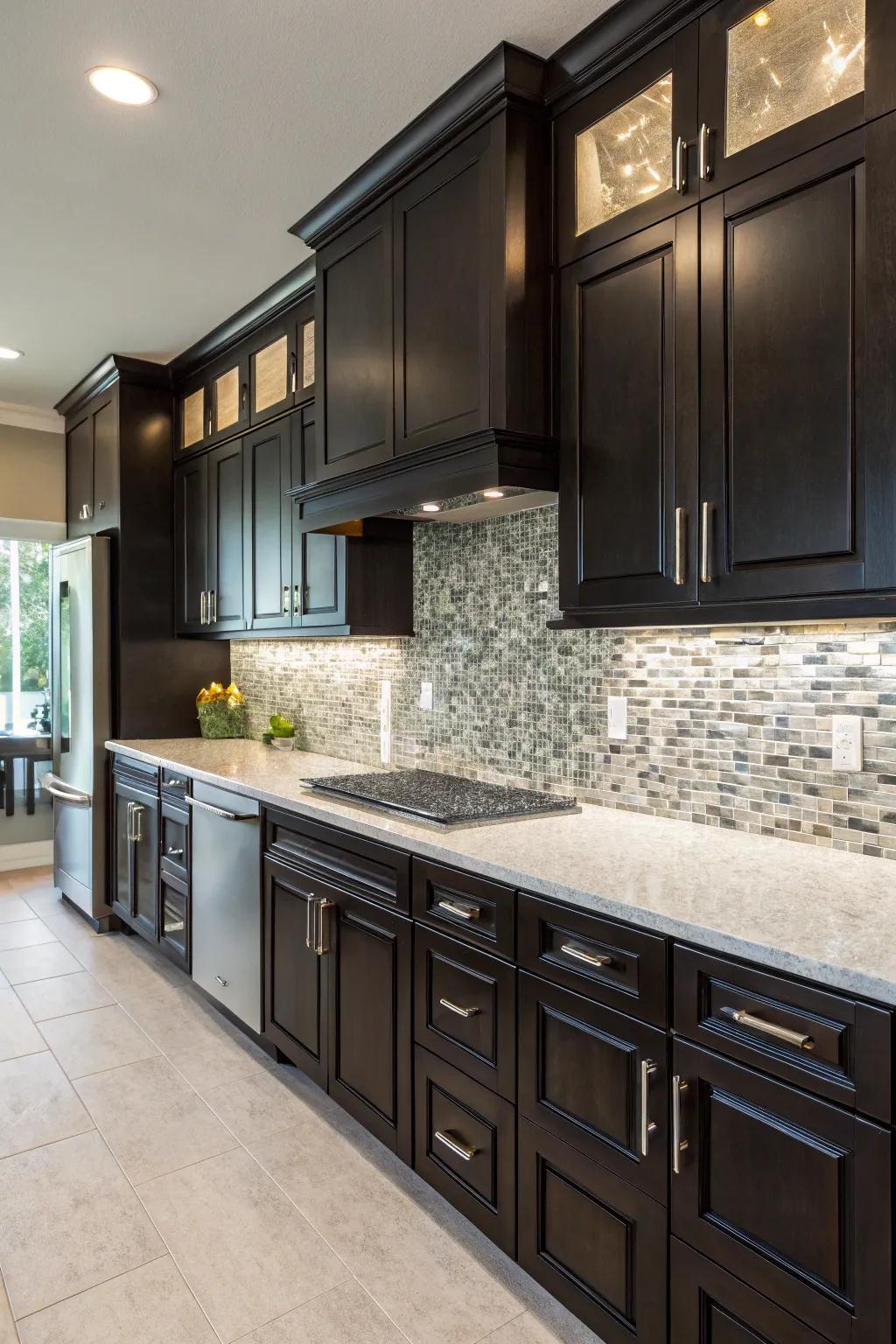 Illuminate your space using clear piecework tiles.