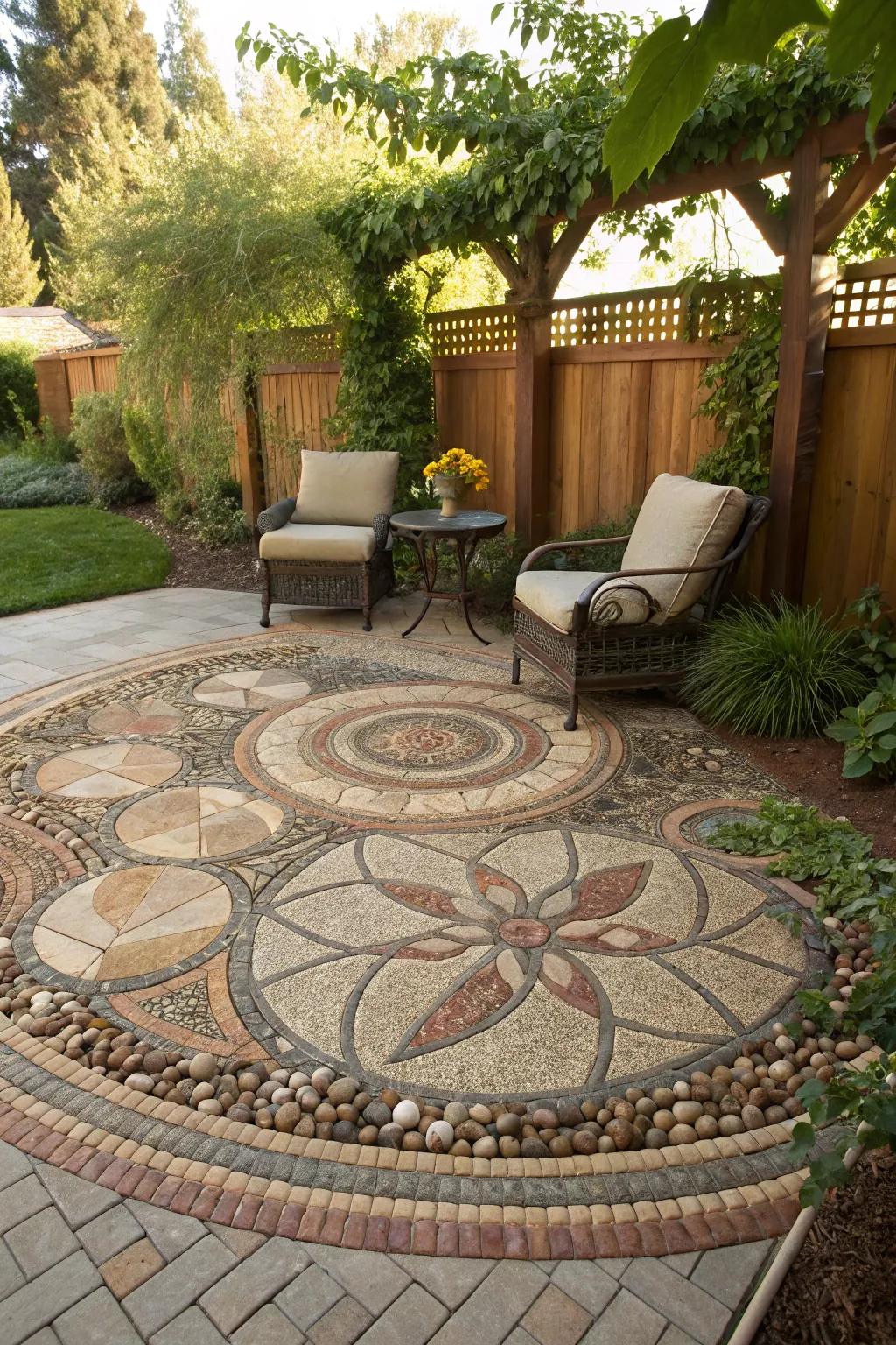 Pebble mosaics bring artistry and uniqueness to your floor.