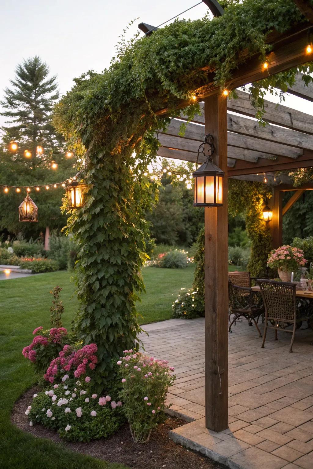 Any backyard gains shade and charm from a pergola