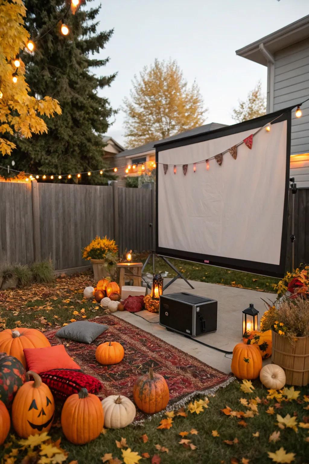 Themed decorations give your movie night a unique touch.