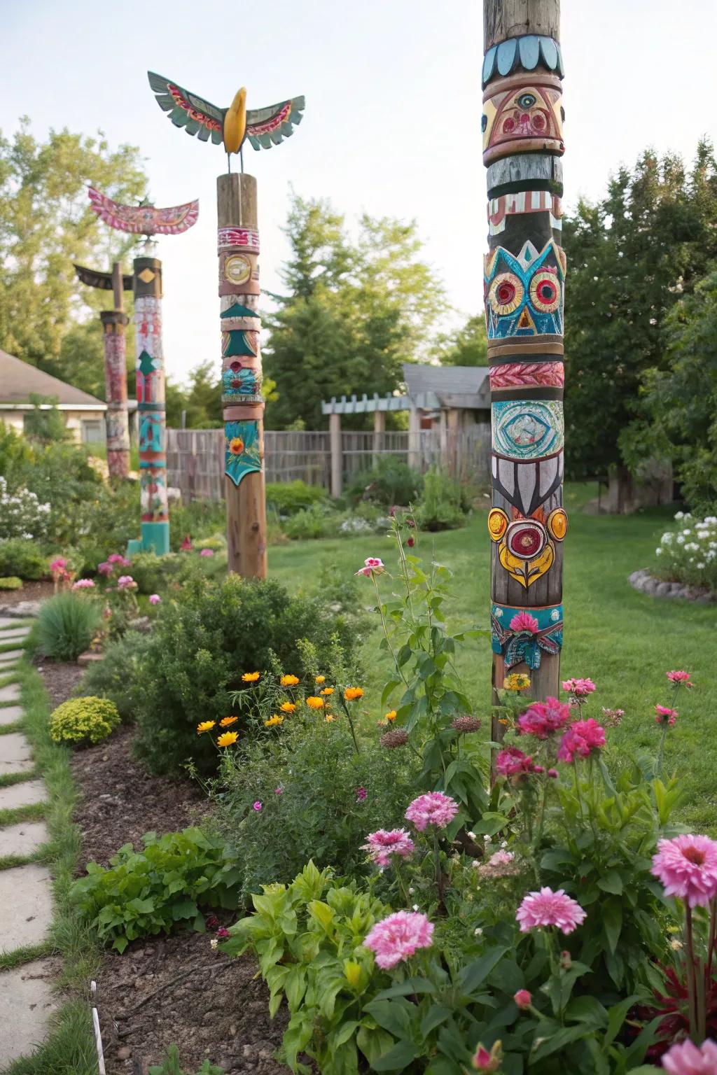 Inject character into your garden through vibrant DIY art feature pillars.