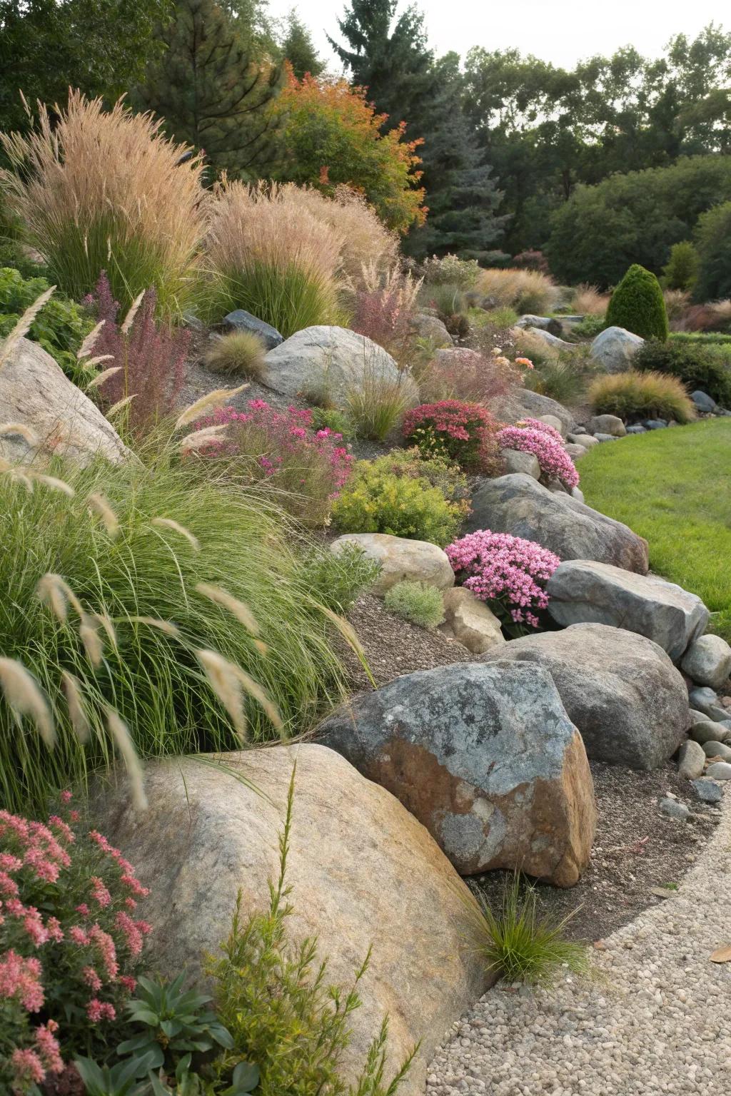 Large stones create compelling natural highlights.