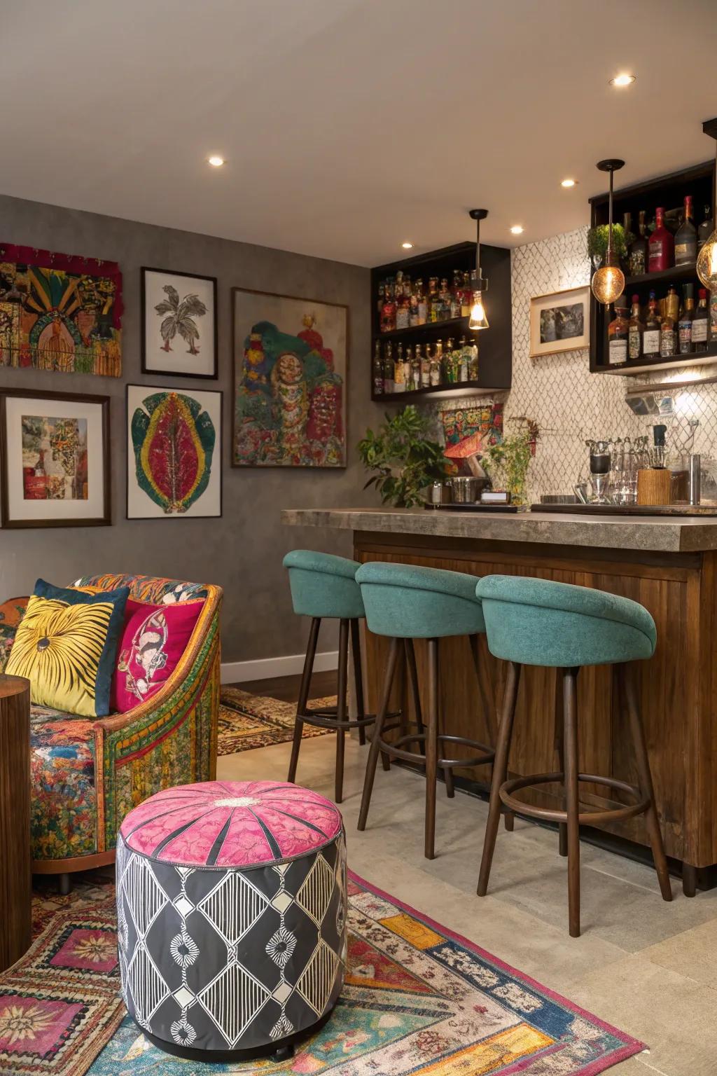 Varied creativity provides a personalized touch through special decor and art.