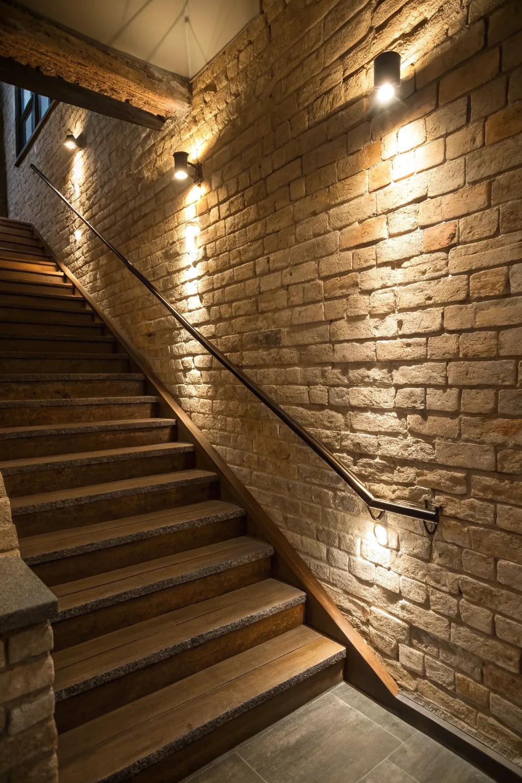 Emphasize textures using strategic focused lighting.