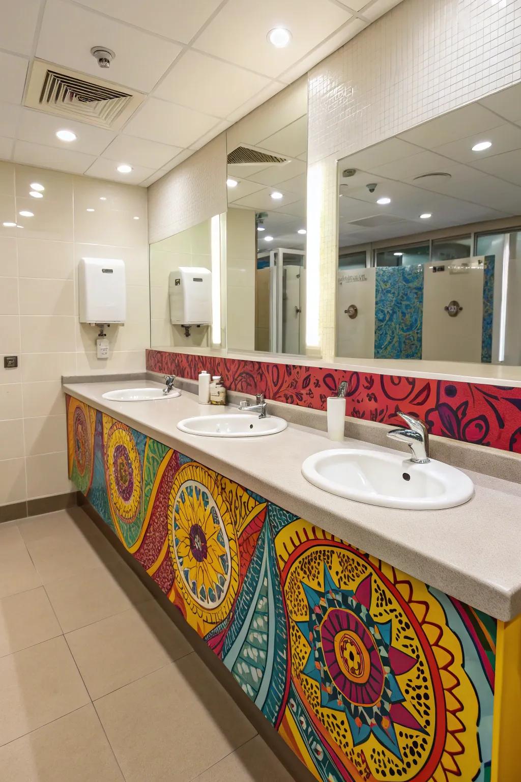 Faux finish countertops provide versatility and affordability.