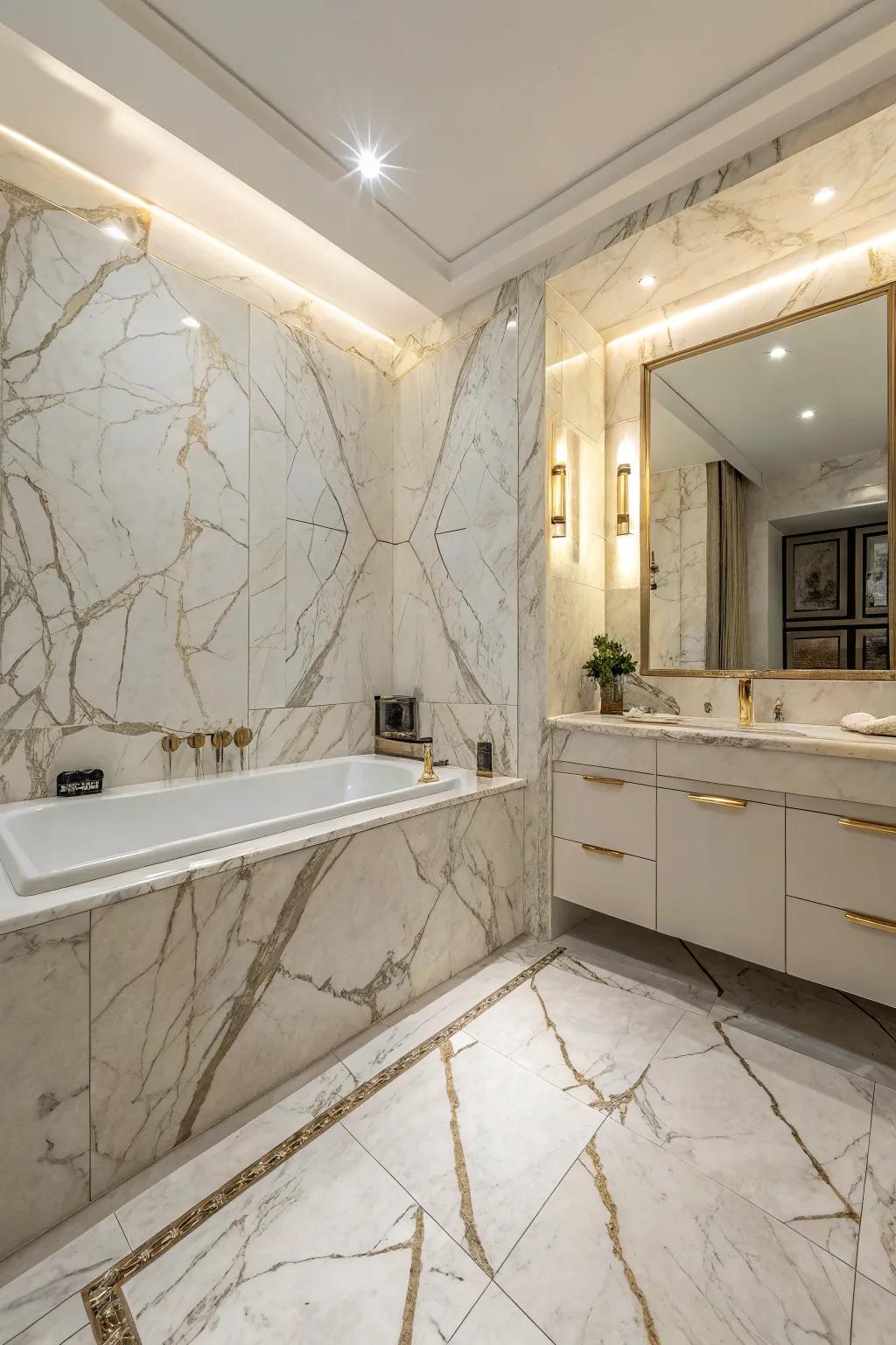 Luxurious inherent stone surfaces for a sophisticated finish.