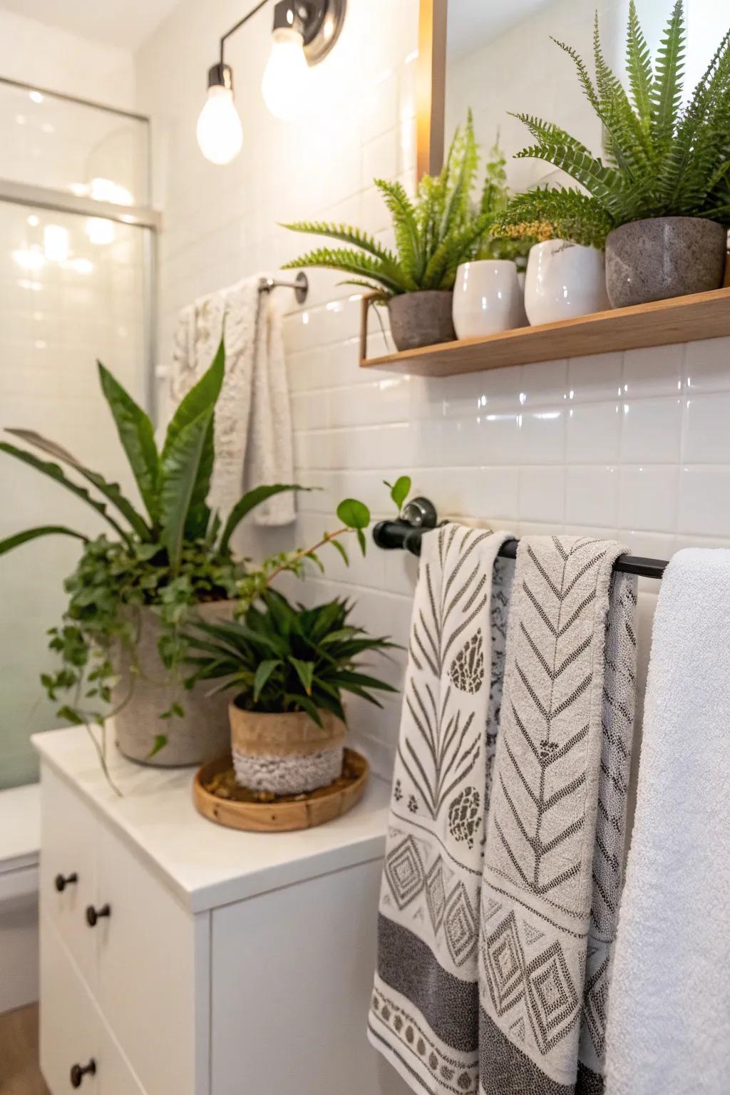 Merge aesthetics and practicality for an inviting bathroom.