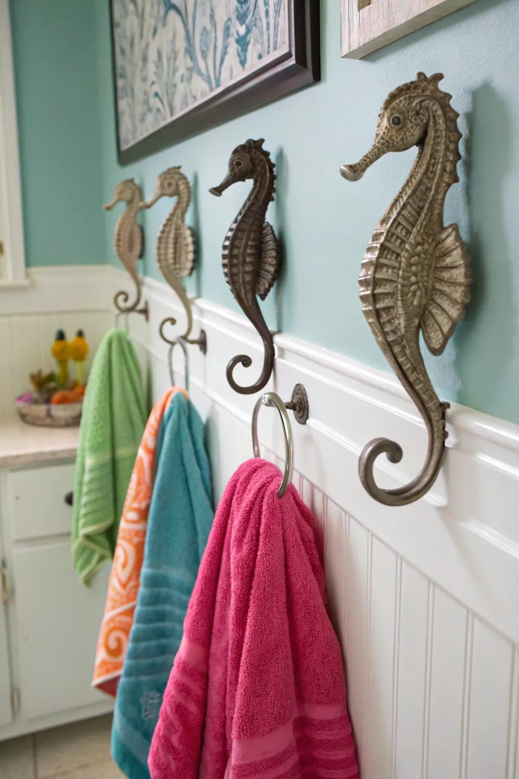 Sculptural hangers serve both function and form.