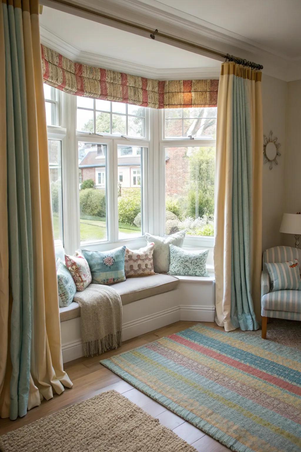Shade-matched curtains achieving a cohesive look with the room's interior.