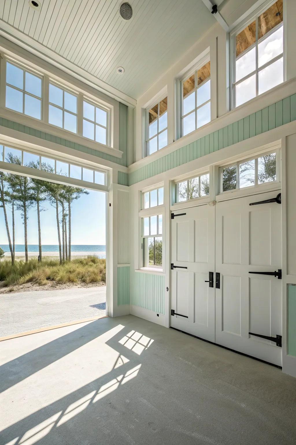 With a light and airy garage design, let the sunshine in.
