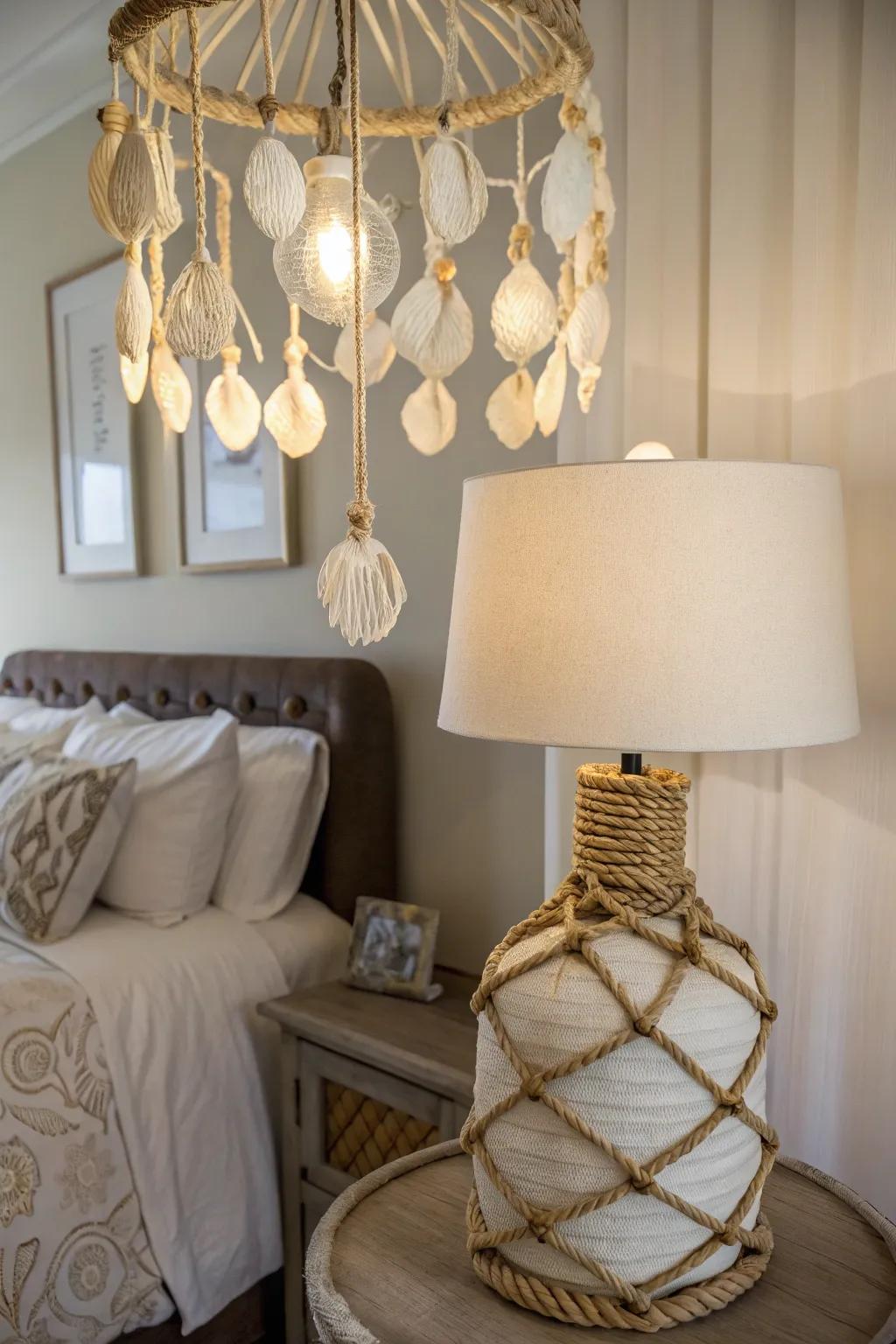 Beach-inspired lighting introduces a cozy glow to your coastal haven.