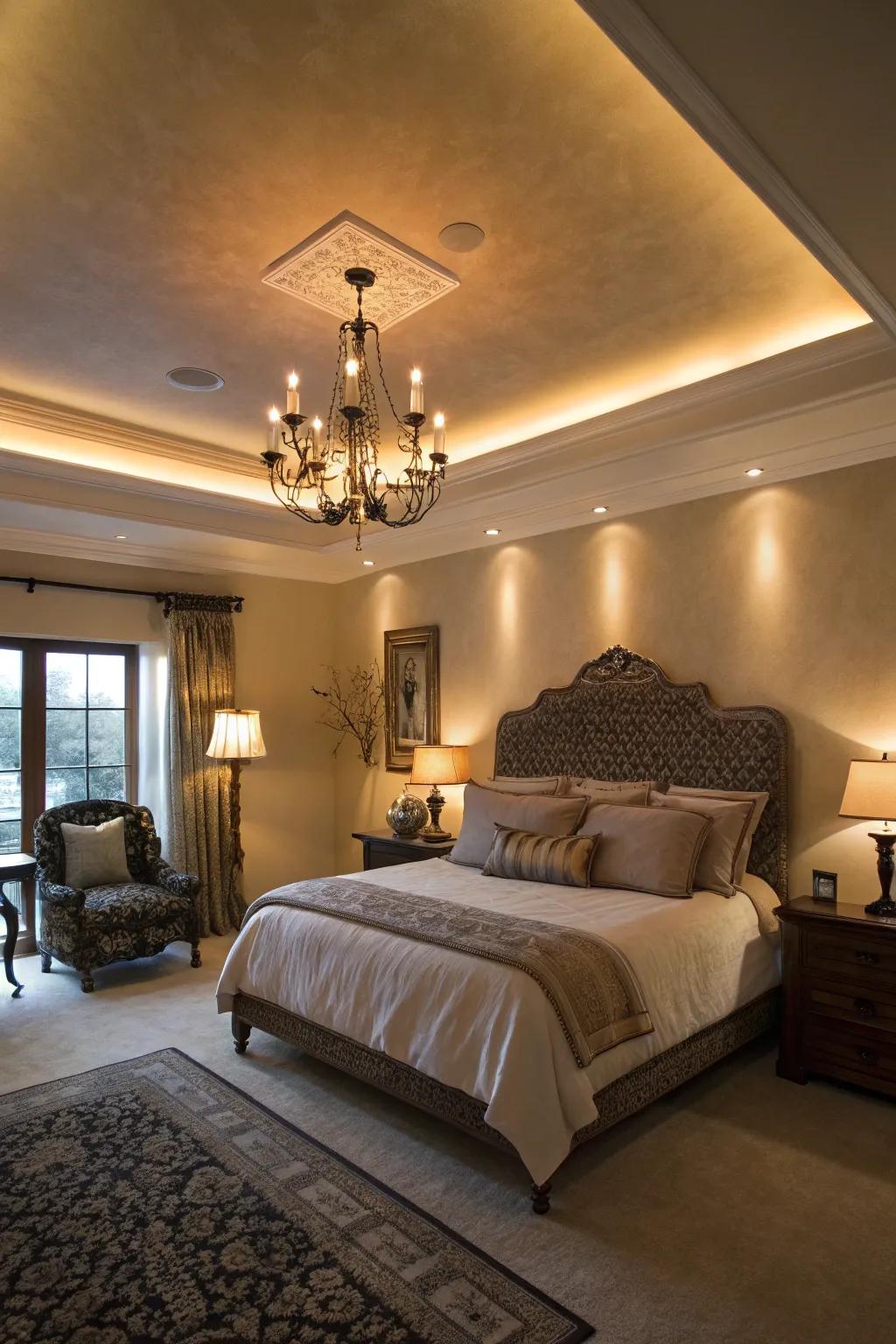 Introduce a touch of drama with a tray ceiling.