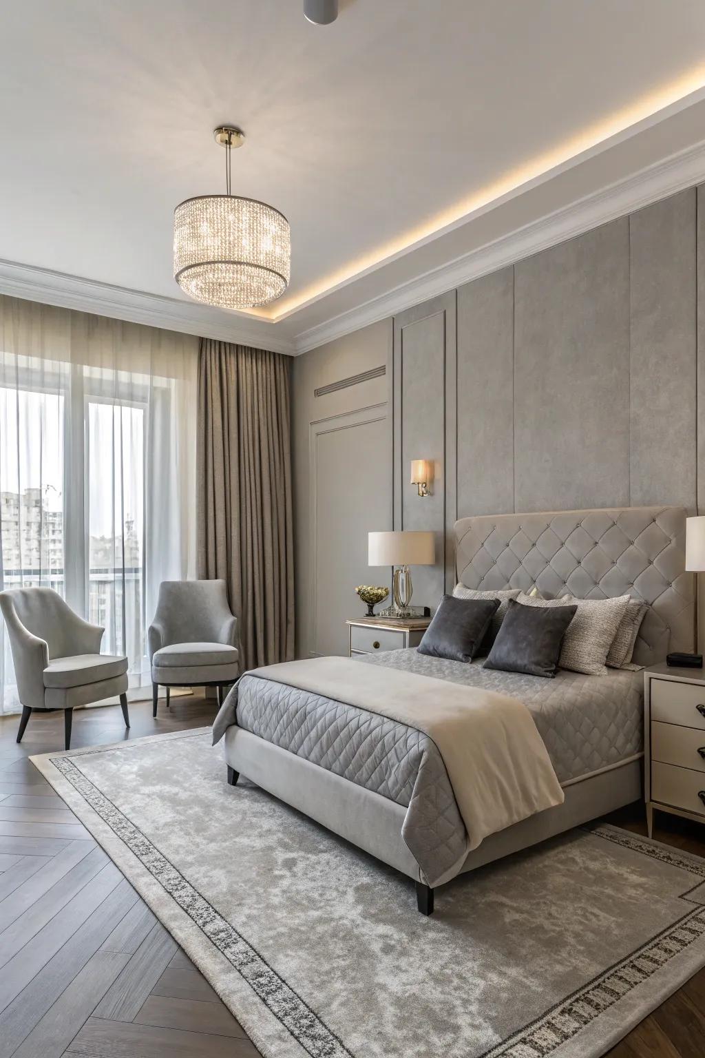Incorporate modern charm with subtle gray tones.