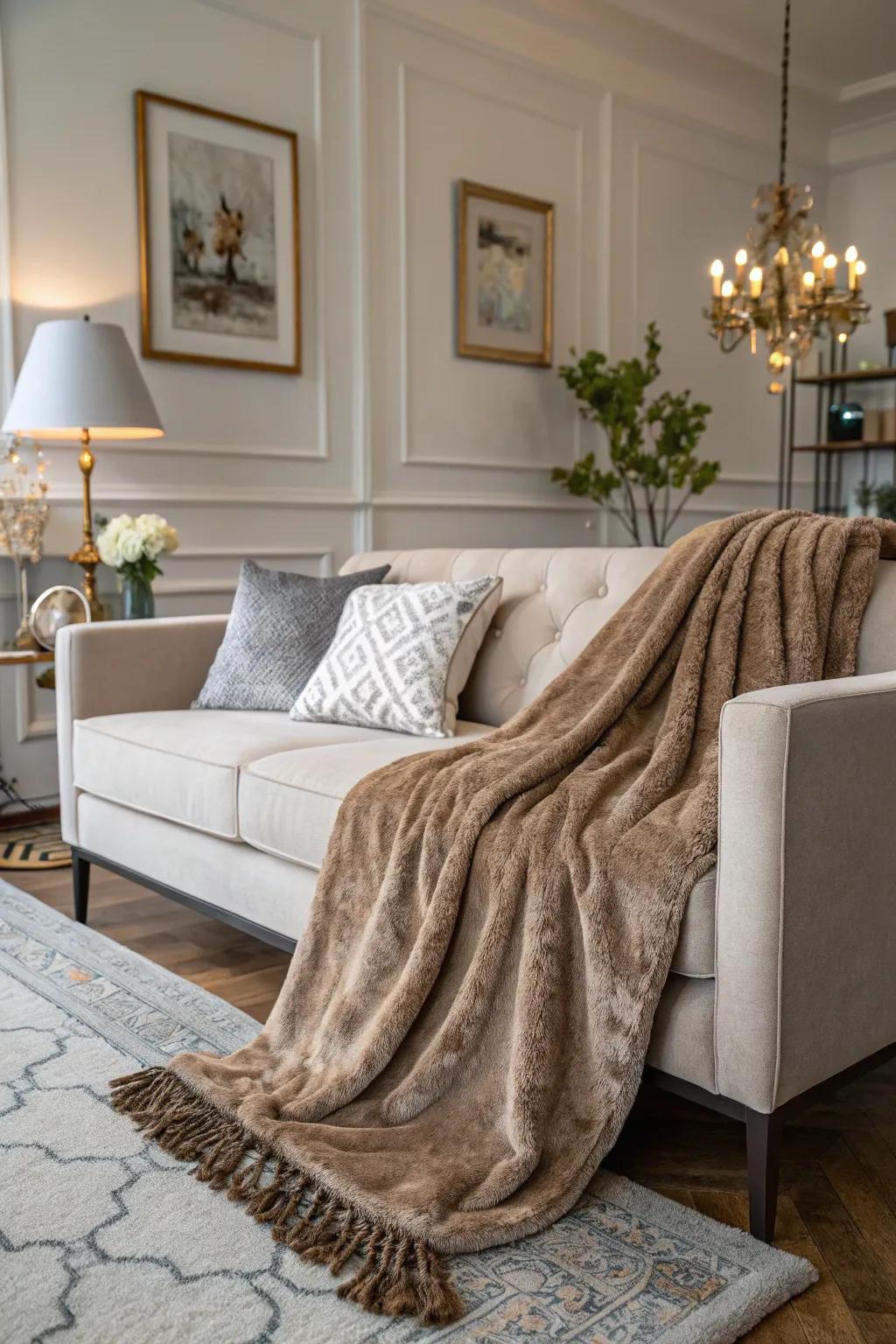 A soft covering introduces comfort and sophistication to any abode.