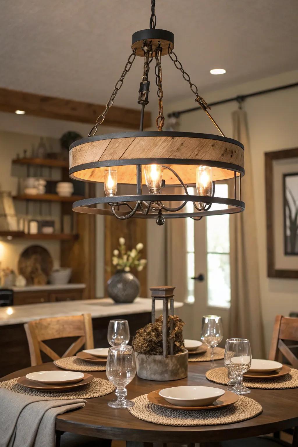 Introduce depth and intrigue with lighting of blended materials.