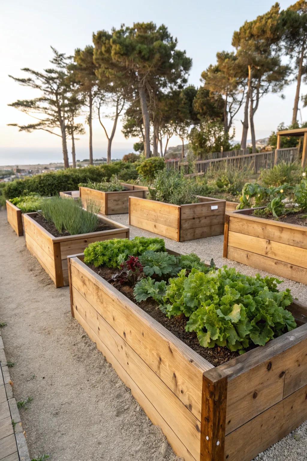 Juniper lumber blends individuality and long life for your garden.