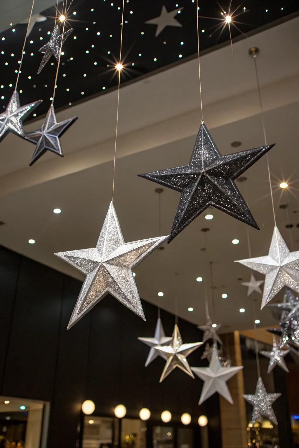Twinkling star-shaped ornaments for a captivating environment.