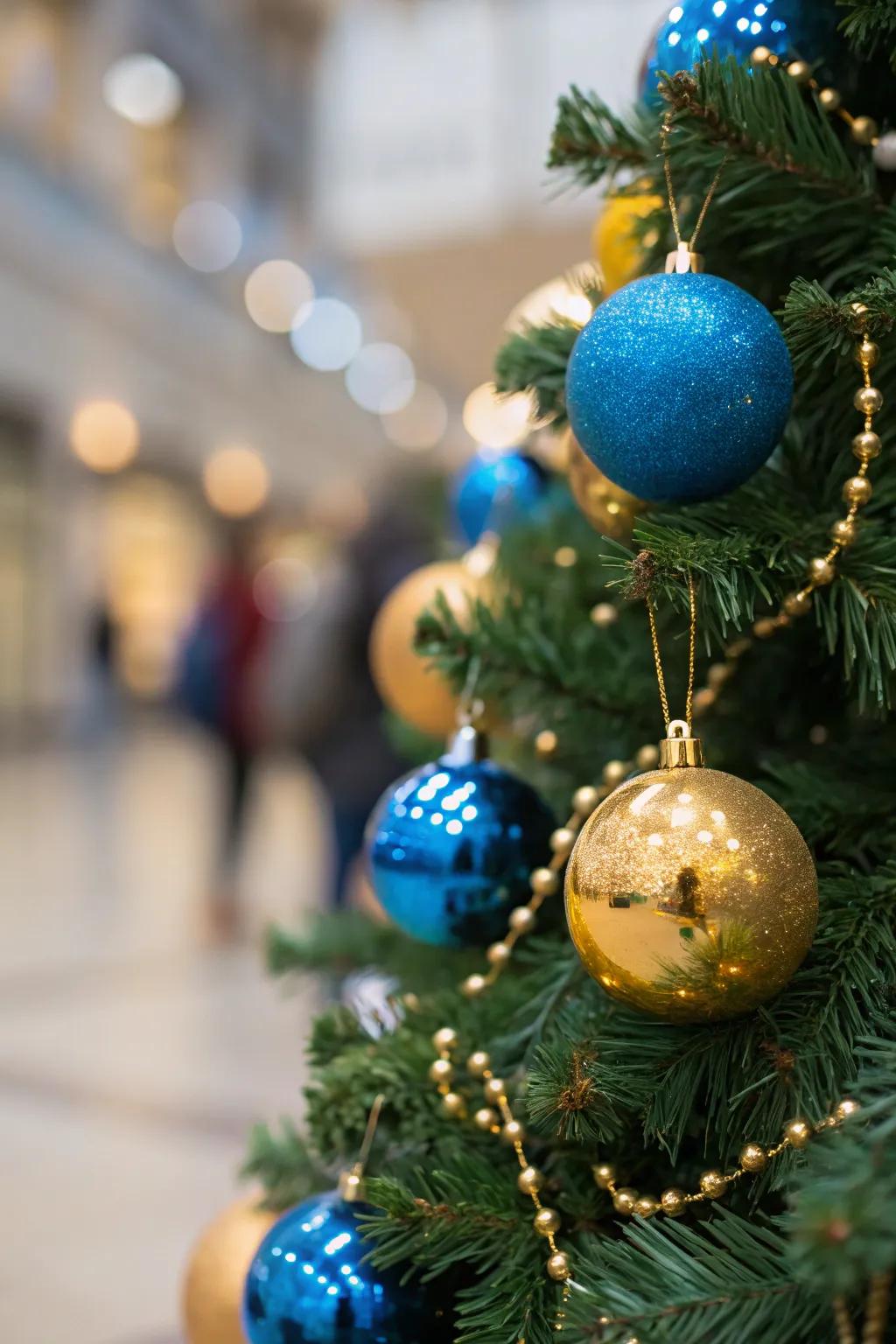 Azure and gilt adornments fashion a luxurious celebratory aesthetic.