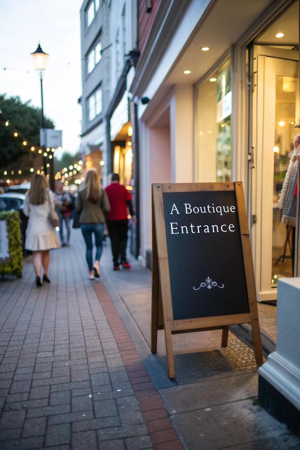 An amusing quotation that sparks laughter and inquisitiveness from passersby.